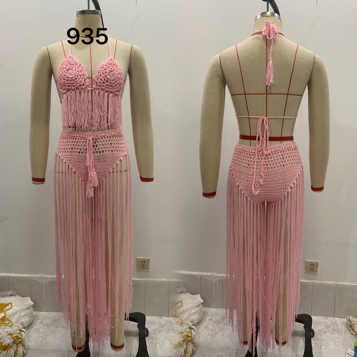 Damen Häkel-Bikini mit schwingenden Fransen und attraktivem Design Drune