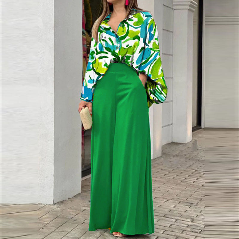 Damen Fließende Highwaist Palazzo‑Hose mit weitem Bein und elegantem Satinfall Drune
