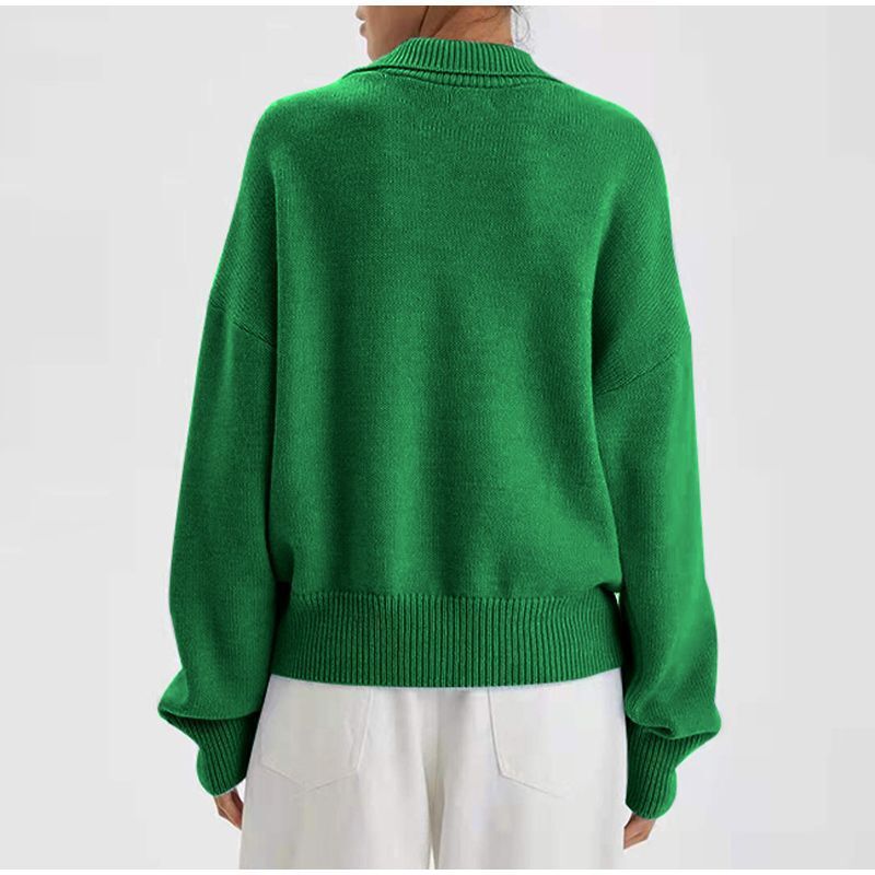 Damen feiner Strickpullover mit strukturiertem Gewebe Drune
