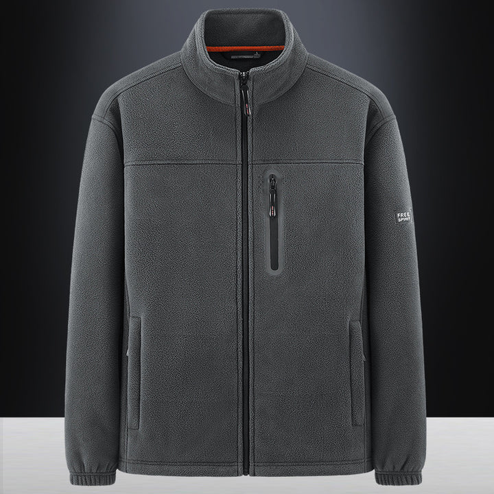 Herren Weiche Fleecejacke mit hohem Kragen Drune