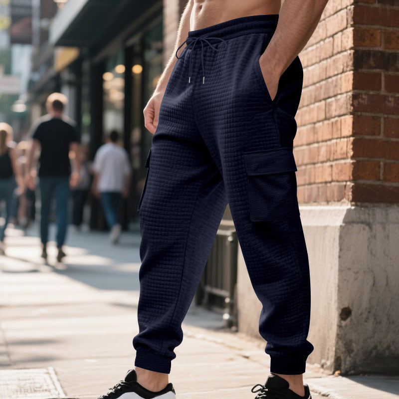 Herren lässige Cargo-Jogginghose mit elastischem Bund und praktischen Seitentaschen Drune