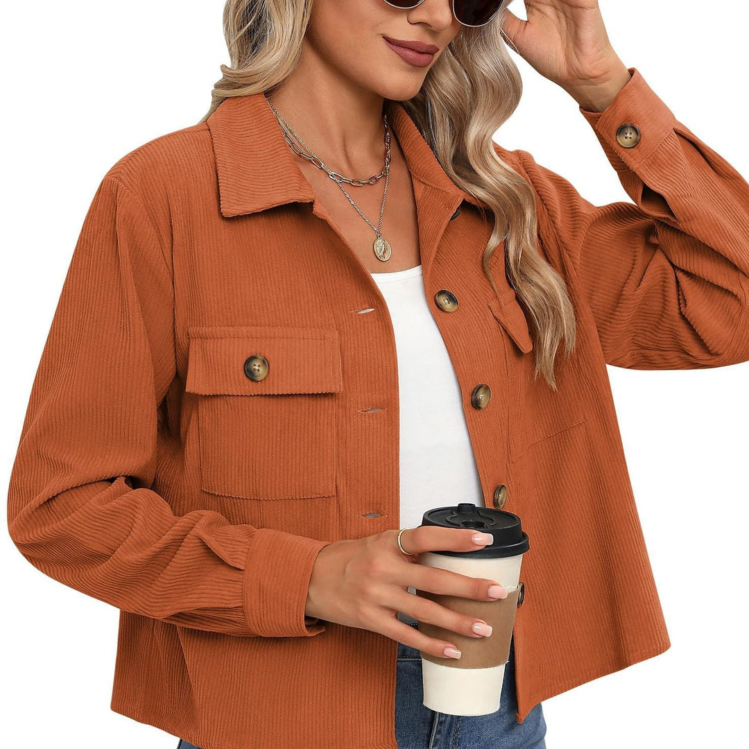 Drune | Damen Cordjacke mit Brusttaschen