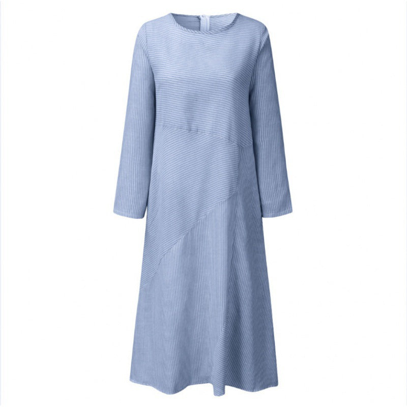Damen Maxikleid mit asymmetrischem Design und praktischen Taschen Drune