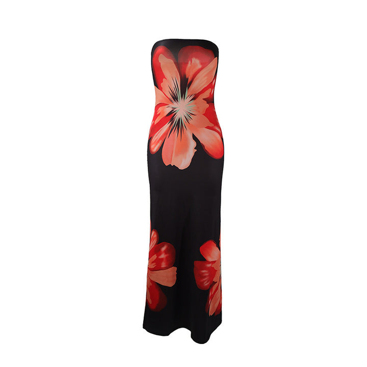 Damen Maxikleid mit floralem Muster Drune