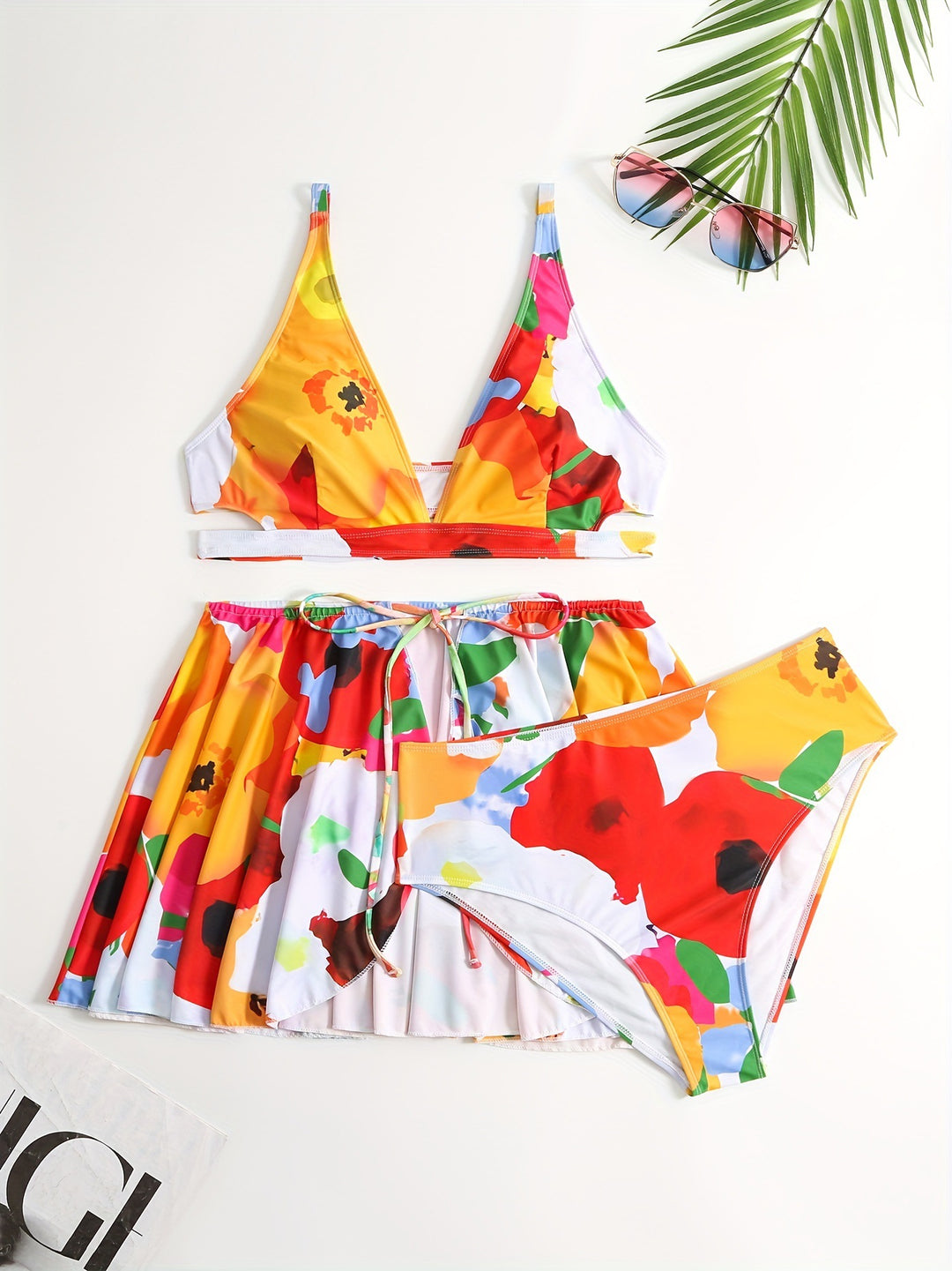 Damen Bikini-Set mit schickem Rock Drune