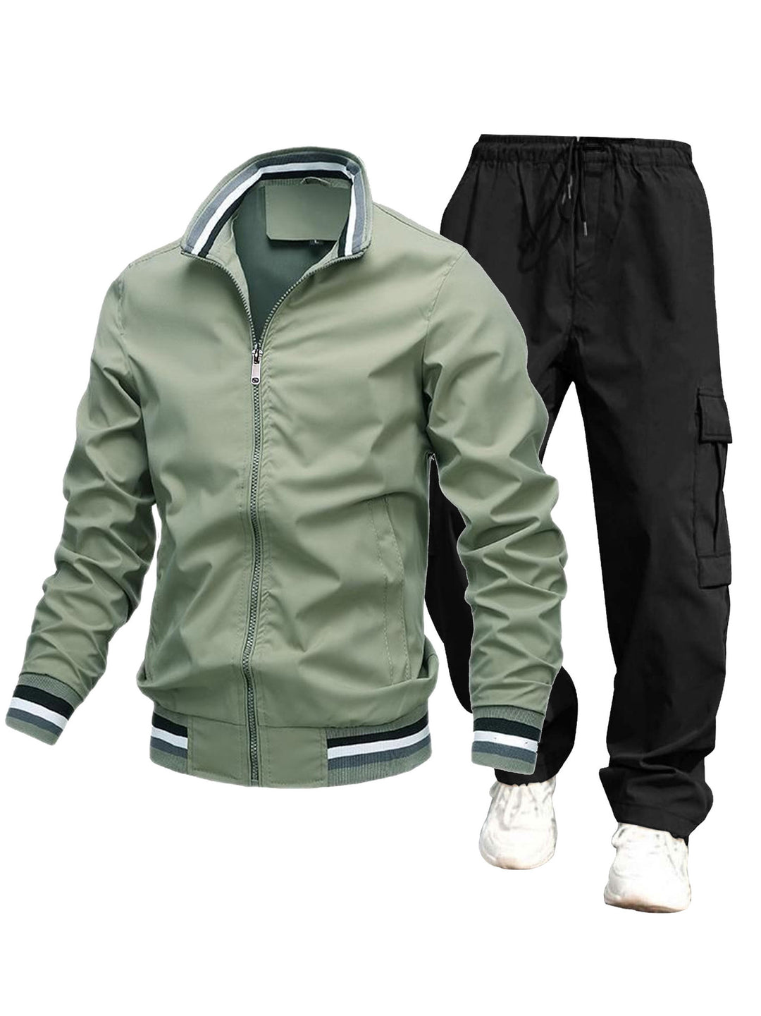 Herren Sportliche Jacke und Cargo-Hosen Drune