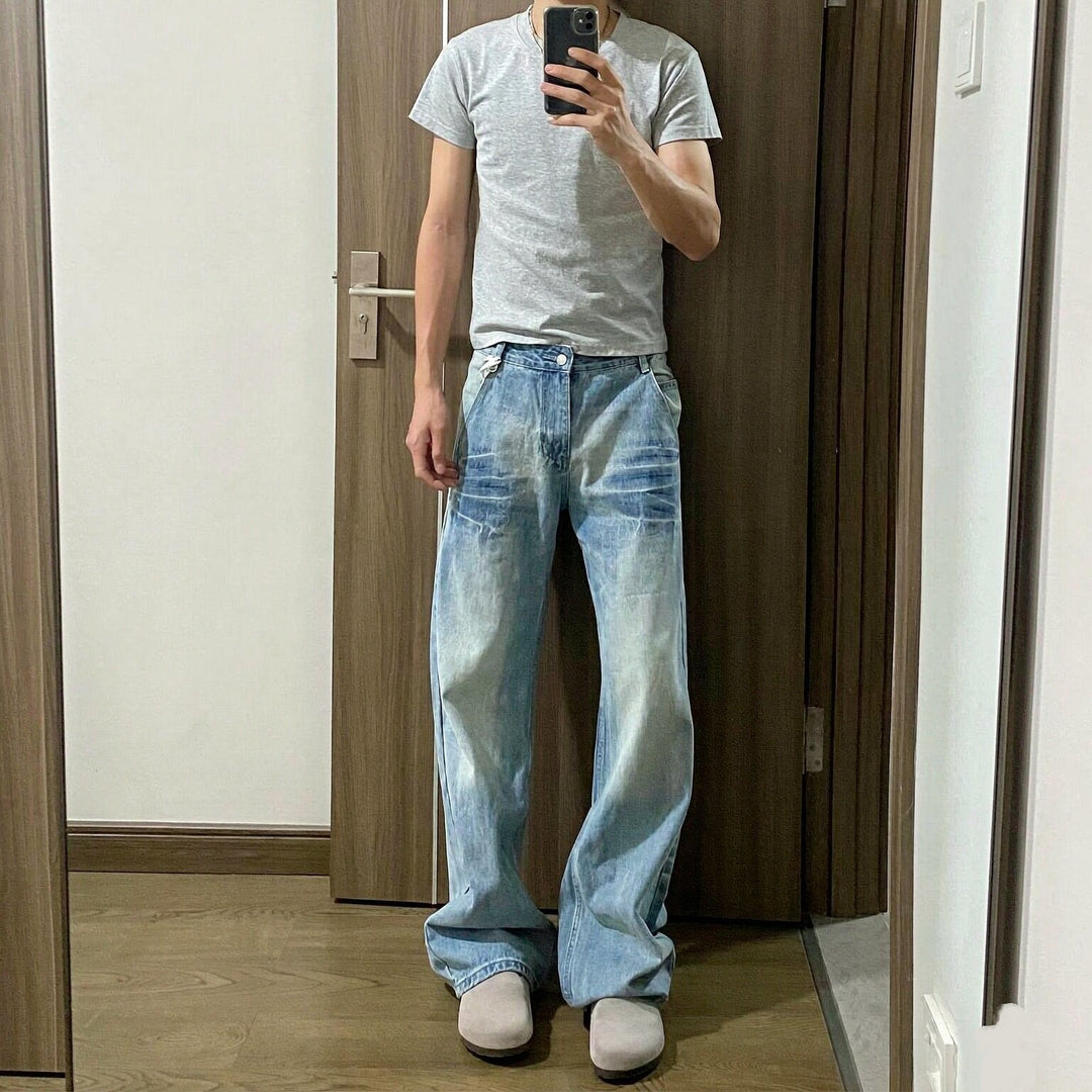 Herren Lässige Weitgeschnittene Jeans Drune 1788342483