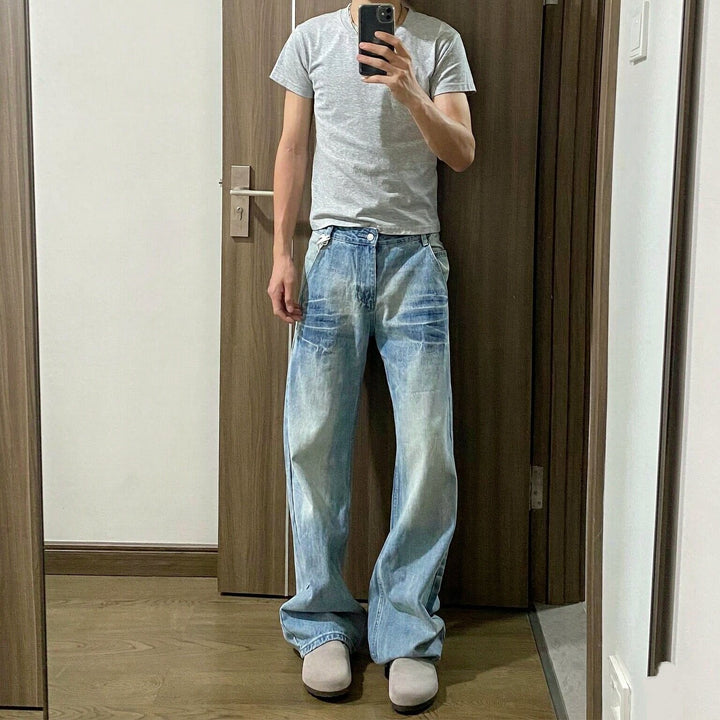 Herren Lässige Weitgeschnittene Jeans Drune 1788342483