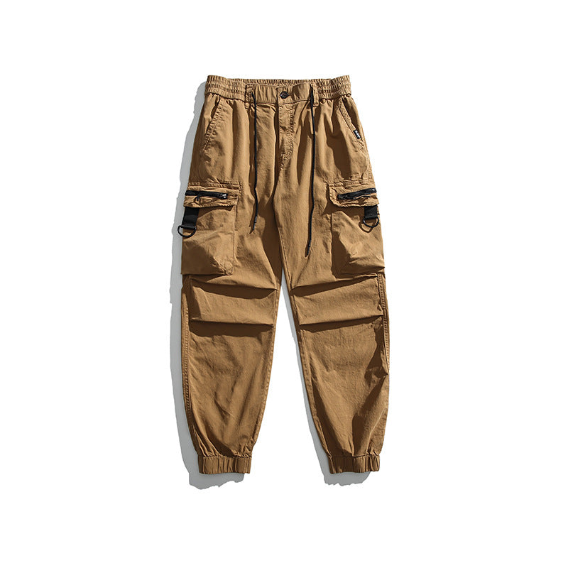 Herren Multifunktionale Cargo-Jogginghose mit D-Ringen, Reißverschluss‑Klappen und elastischen Bündchen Drune