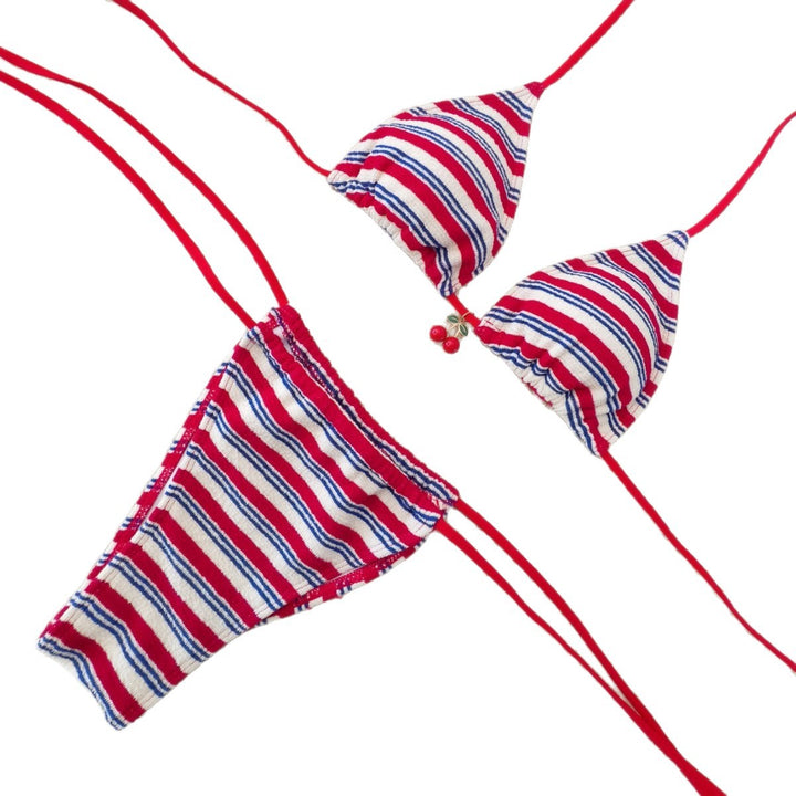 Damen Triangel-Bikini mit niedlichen Rüschendetails Drune