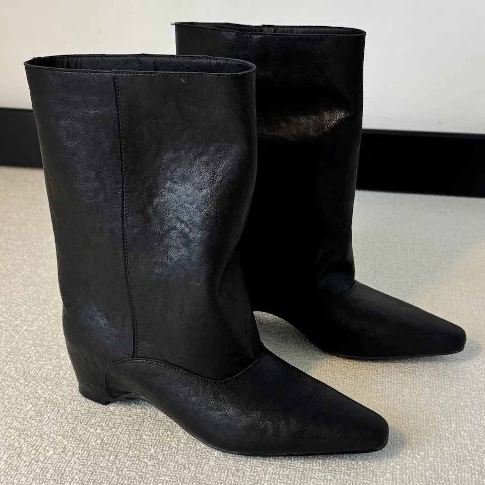 Damen Stilvolle Stiefeletten mit spitzem Fuß Drune