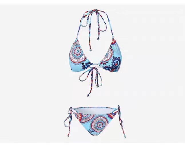 Damen Triangel-Bikini mit verspieltem Mandala-Muster Drune