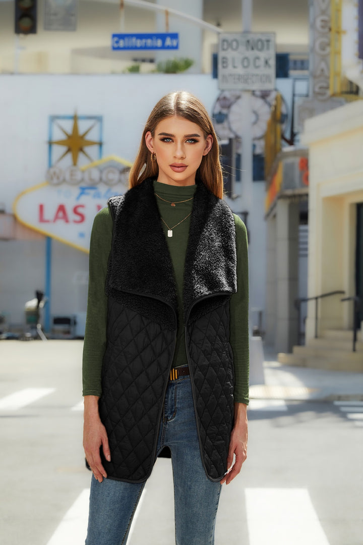 Damen Wende-Weste aus kuscheligem Material und gestepptem Design Drune