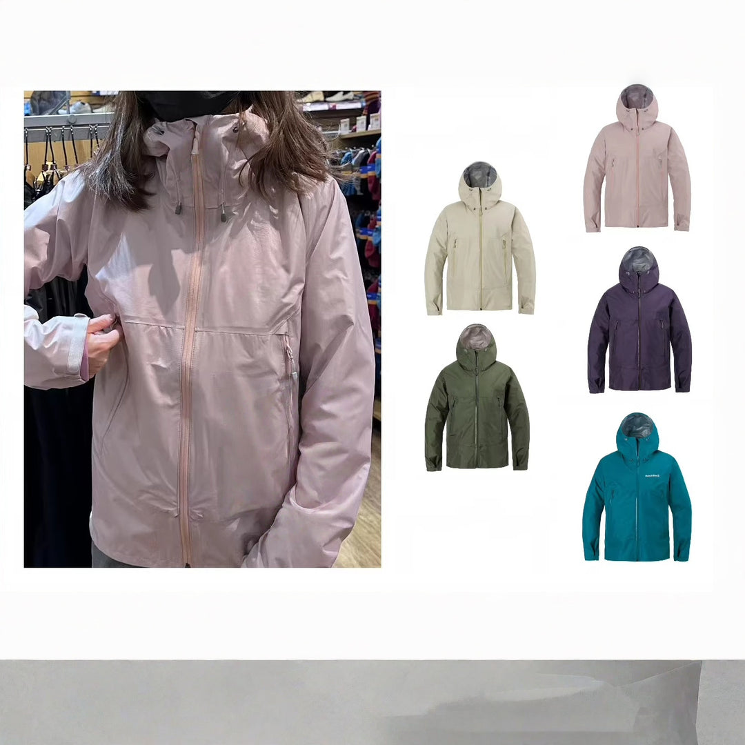 Herren Leichte atmungsaktive zweilagige Regen‑Softshelljacke mit verstellbarer Kapuze und Brusttasche Drune