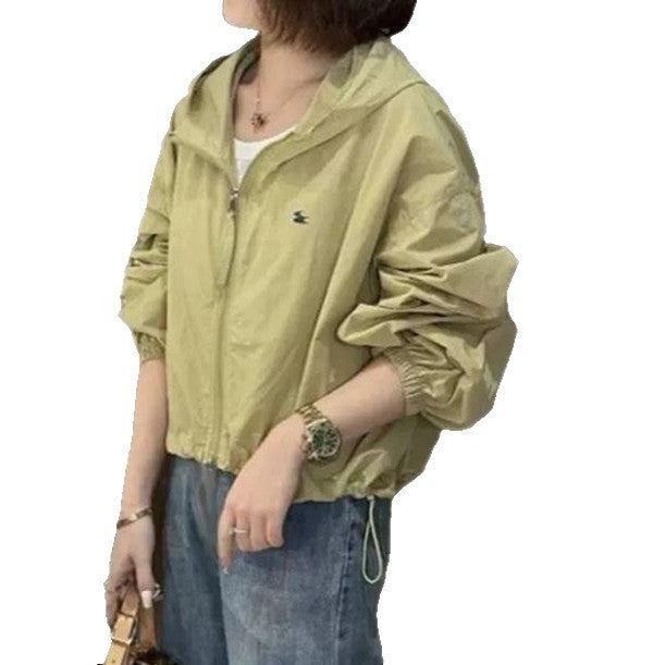 Damen Leichte und atmungsaktive Windbreaker-Jacke Drune