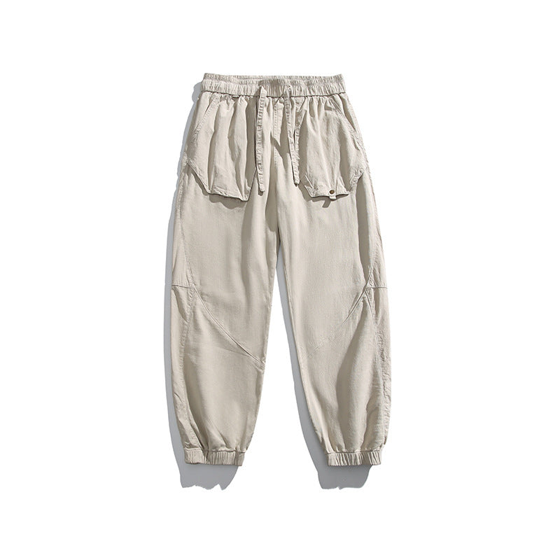 Herren Utility-Joggerhose mit übergroßen Klappentaschen, Tunnelzugbund und elastischen Bündchen Drune