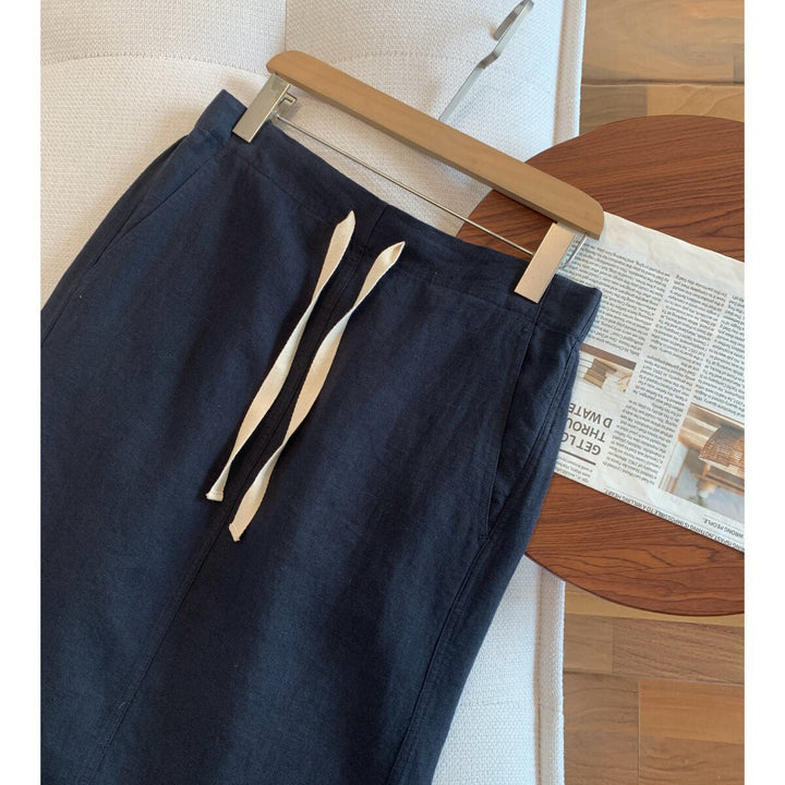 Damen Legere Leinenbluse Drune