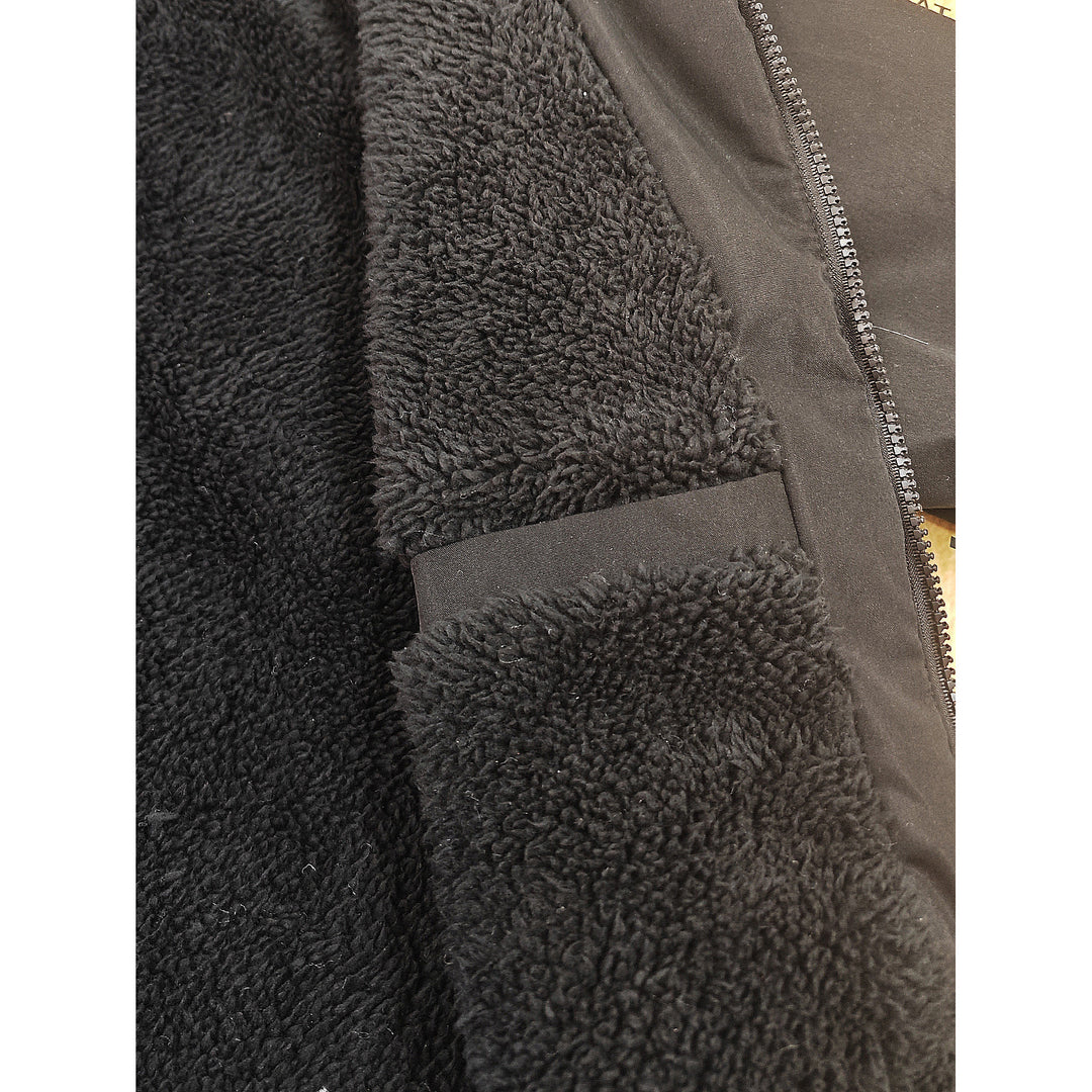 Herren Lange Winterjacke mit Kapuze und Kunstfellbesatz Drune