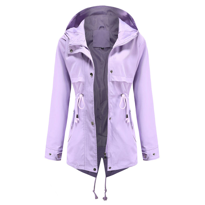Damen nan wasserabweisender Parka mit taillenkordel und asymmetrischem Saum Drune