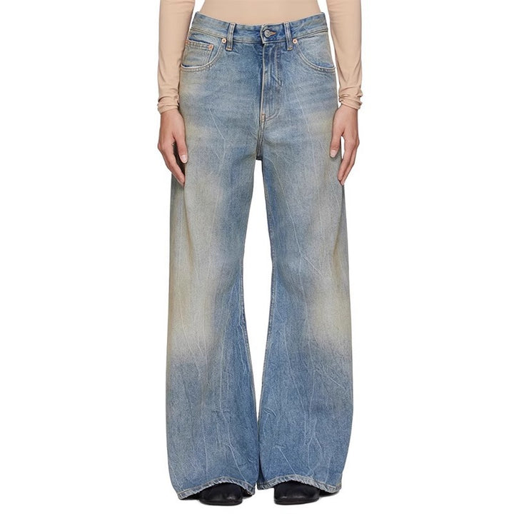 Damen Weite Jeans mit hoher Taille Drune