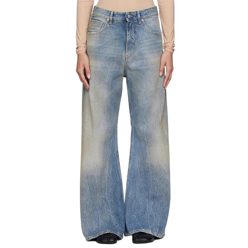 Damen Weite Jeans mit hoher Taille Drune