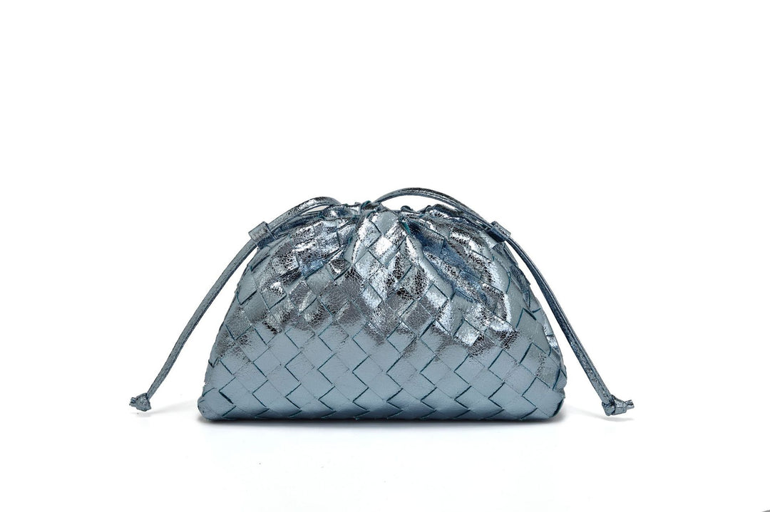 Drune | Leder Umhängetasche für Damen - Minimalistische Gewebte Tasche