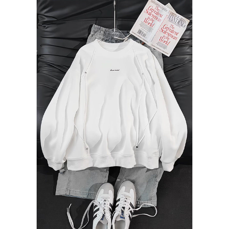 Damen Lässiger Oversized Sweatshirt mit eleganten Akzenten Drune
