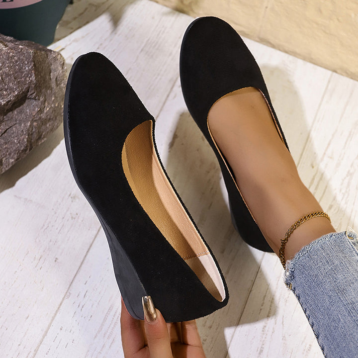 Damen Elegante Slip-On Wedge Loafers Drune