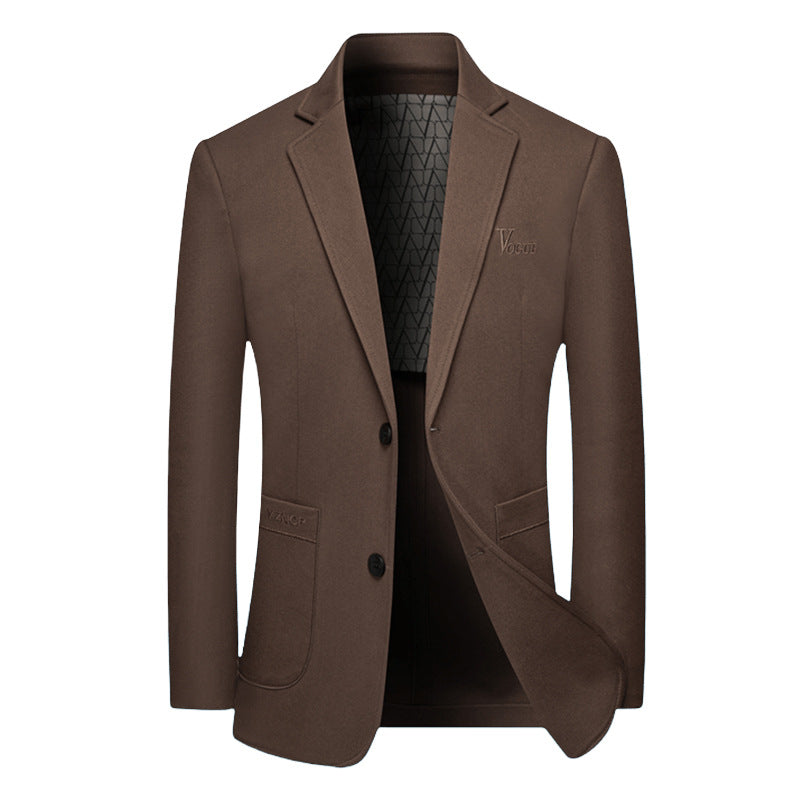 Herren Modernes Einreihiges City-Blazer mit aufgesetzten Taschen und leichter Halbfütterung Drune