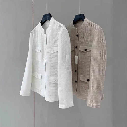 Damen Modische Sommerjacke aus leichtem Gewebe Drune