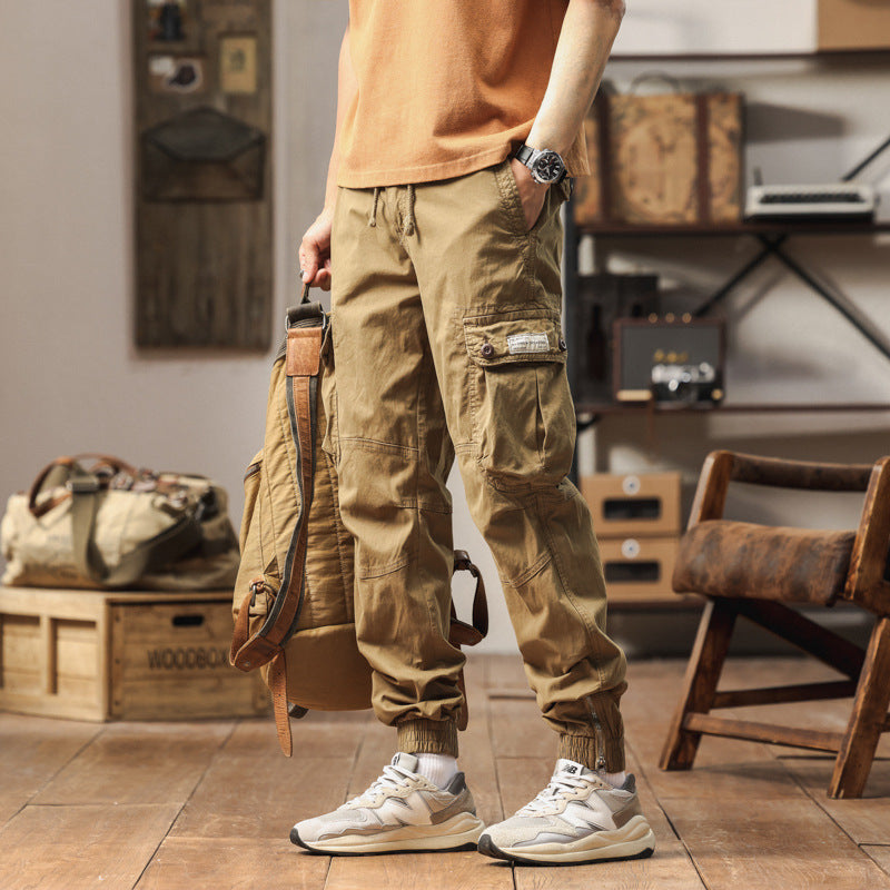 Herren Cargo-Jogginghose im Utility‑Stil mit elastischem Tunnelzugbund und verstärkten Kniepaneelen Drune