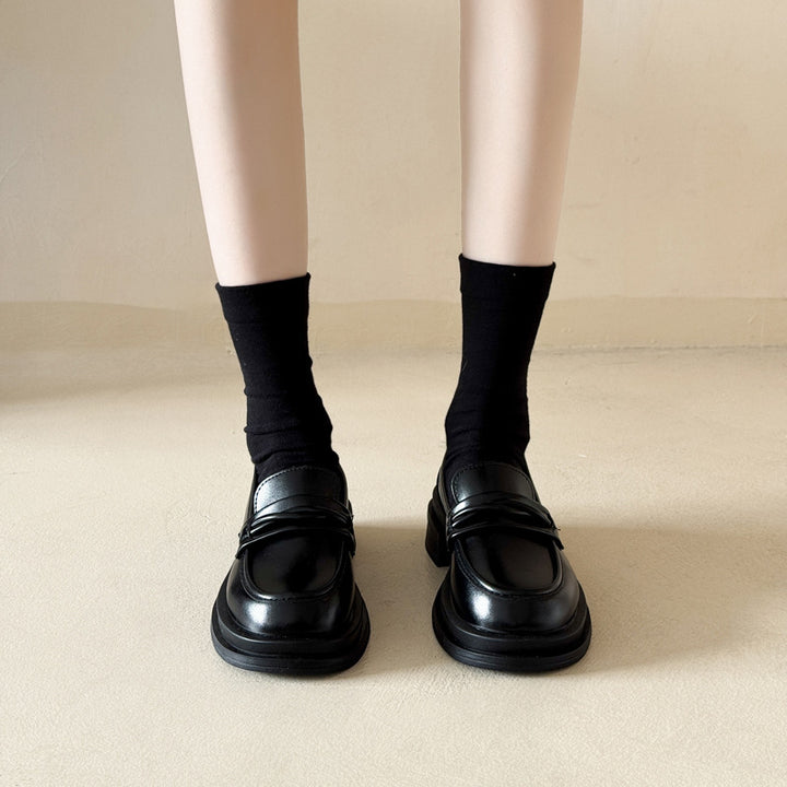 Damen Modische Loafers mit Schleifen Drune