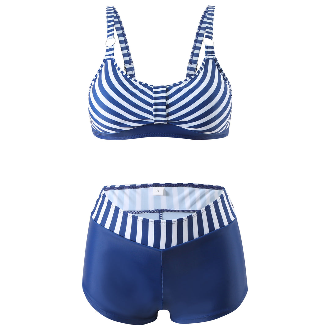 Damen nan sportliches Bikini-Set mit stützendem Bustier-Top und figurformenden Badeshorts Drune