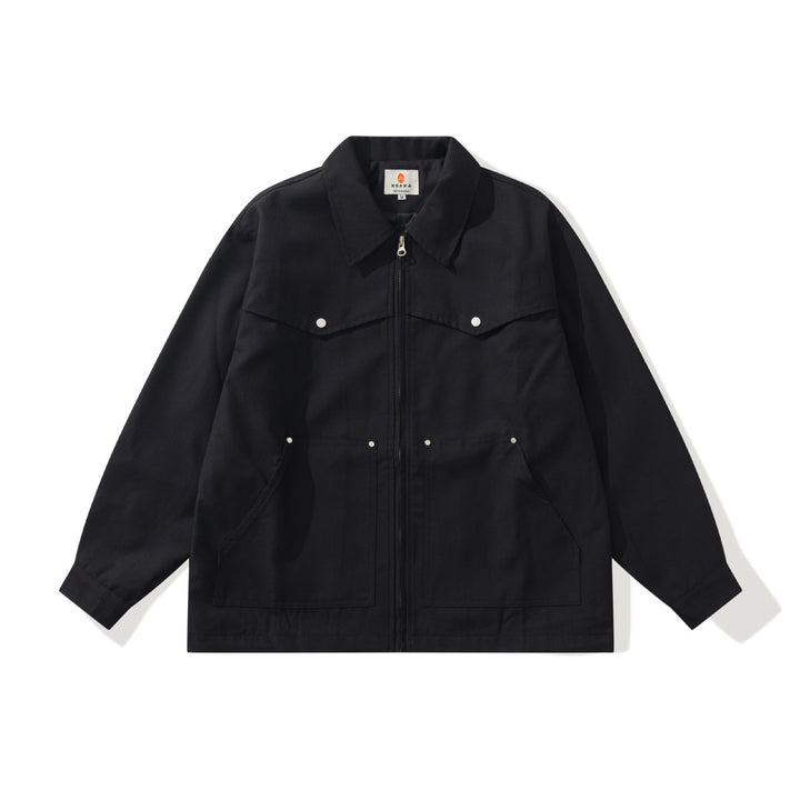 Herren Utility-Chorejacke mit durchgehendem Reißverschluss und großen Pattentaschen Drune