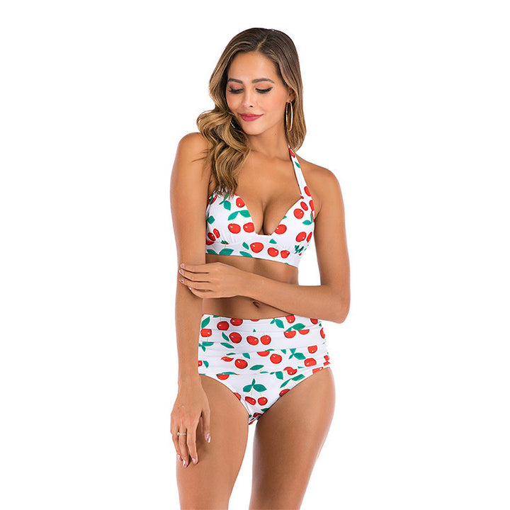 Damen Hochtailliertes Bikini-Set mit verstellbarem Oberteil Drune