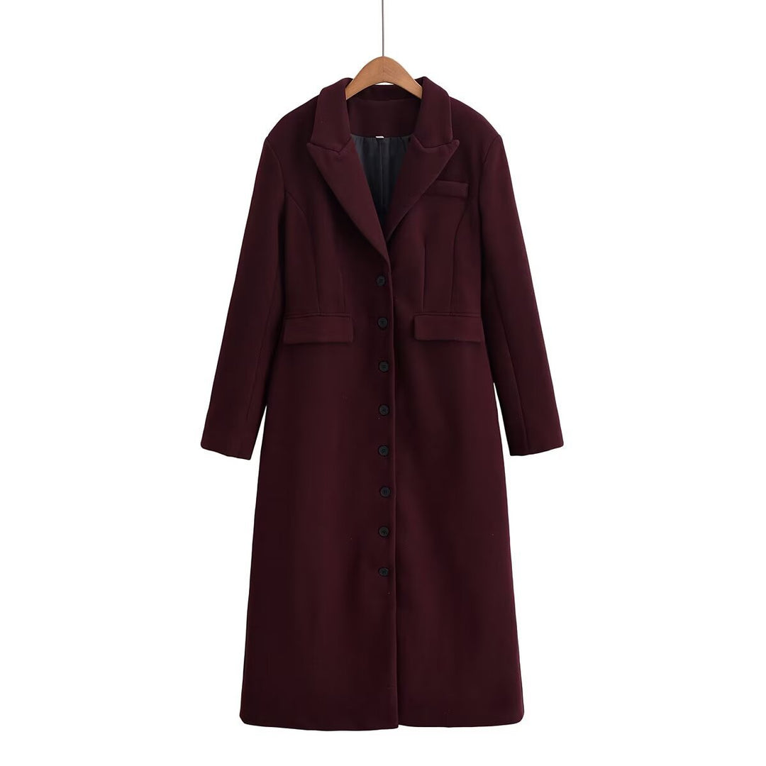 Damen eleganter Bouclé-Mantel Drune