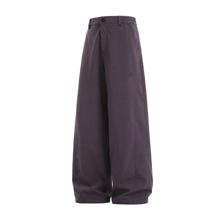 Damen Weite High‑Waist Palazzohose aus Baumwollmix mit elastischem Seitenbund und Bundschlaufen Drune