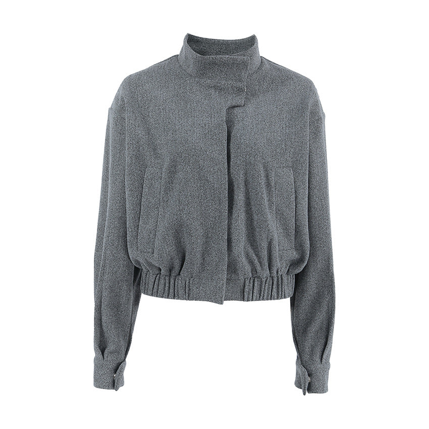 Damen Modische Oversized Jacke mit hohem Kragen und innovativem Design Drune
