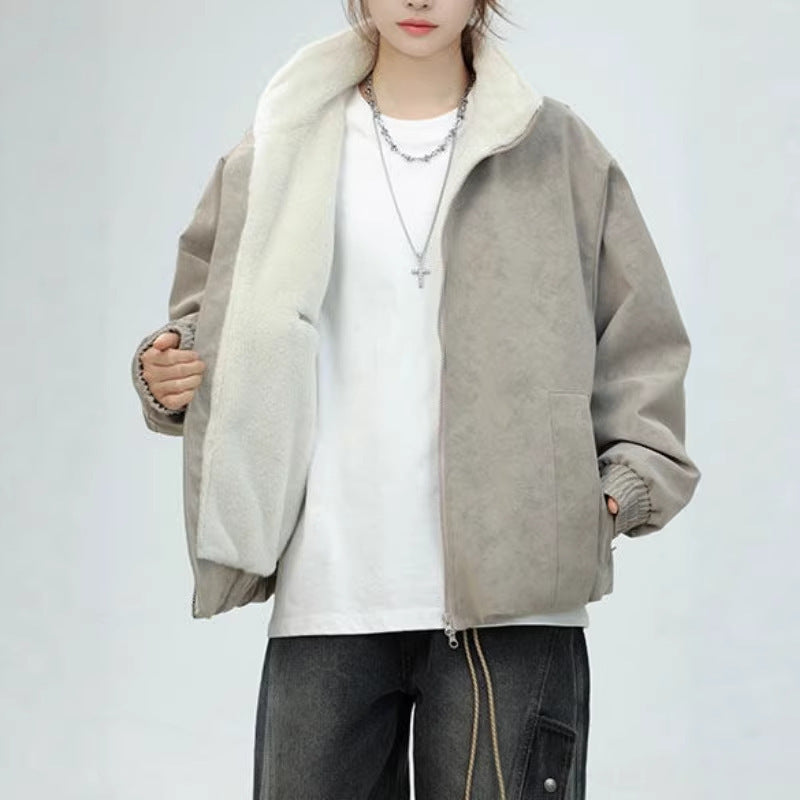 Damen Oversized Kunstlederjacke Drune