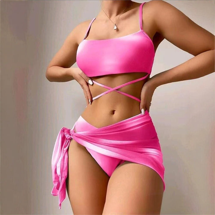 Damen Modischer Tankini mit drapierten Details Drune