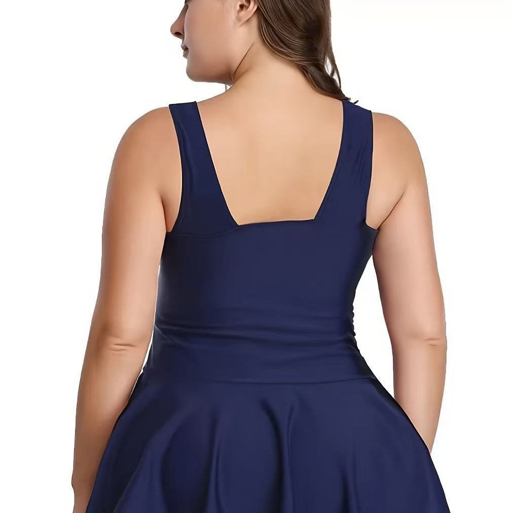 Damen Schwimmunterkleid mit modischem Rock Drune