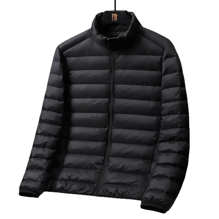 Herren Ultraleichte gesteppte Daunenimitat‑Steppjacke mit Stehkragen und Packfunktion Drune