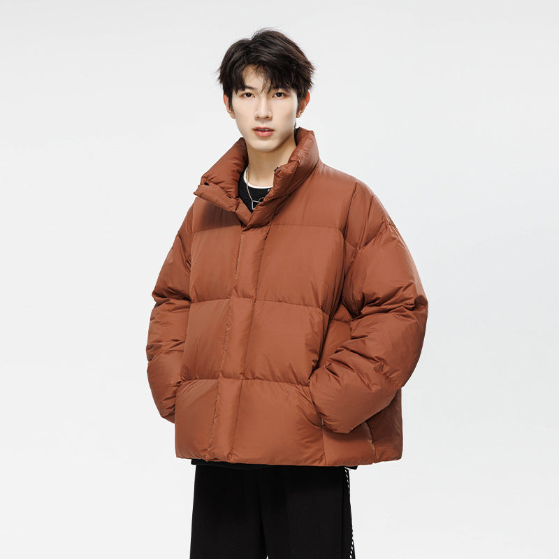 Herren Wattierte Winter-Steppjacke mit hohem Stehkragen Drune