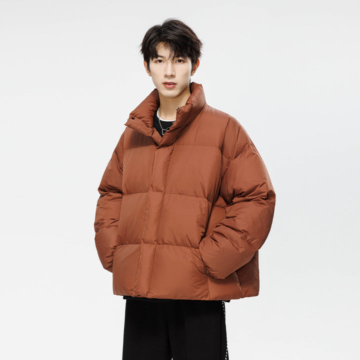 Herren Wattierte Winter-Steppjacke mit hohem Stehkragen Drune