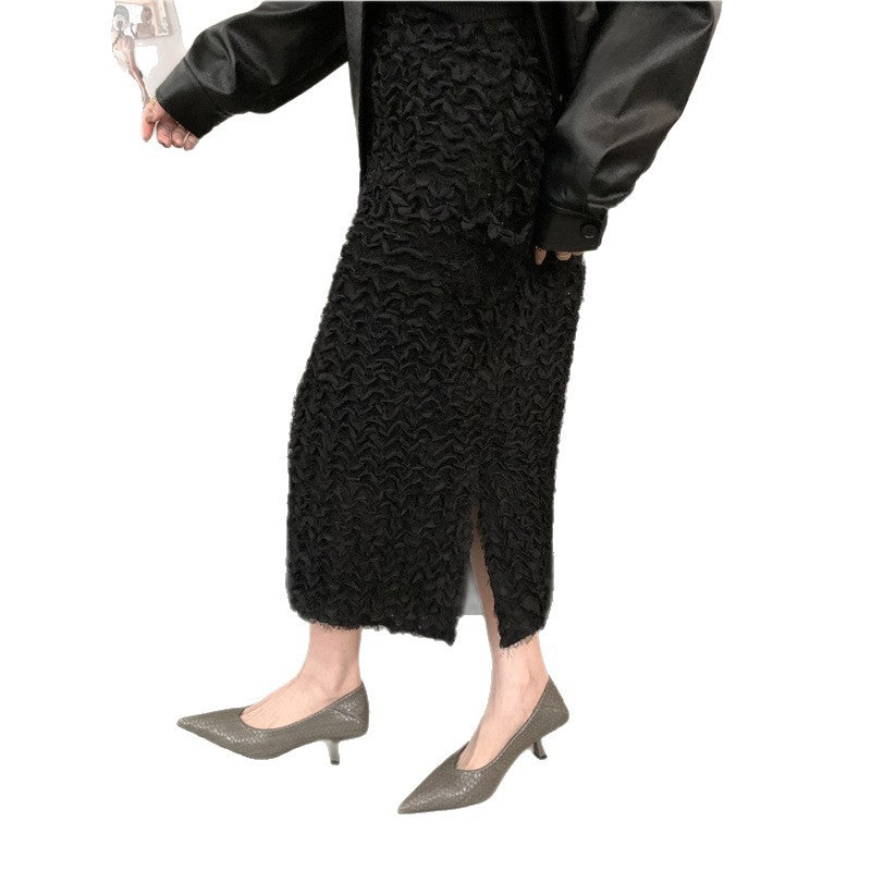 Damen Elegante spitz zulaufende Flechtleder-Pumps mit sculpted Kitten-Absatz Drune