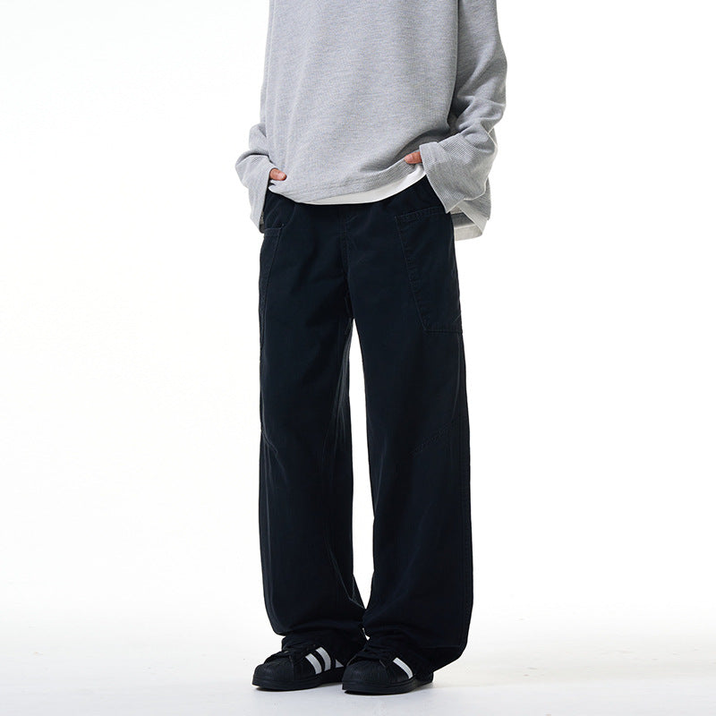 Damen Weit geschnittene Workwear-Hose im Baggy‑Stil mit großen aufgesetzten Fronttaschen Drune