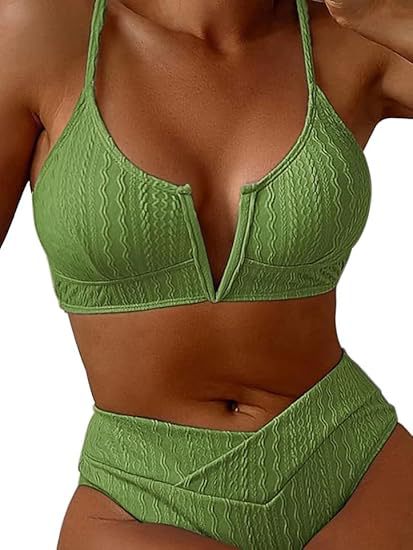 Damen Hochwertiges Bikini-Set mit V-Ausschnitt Drune