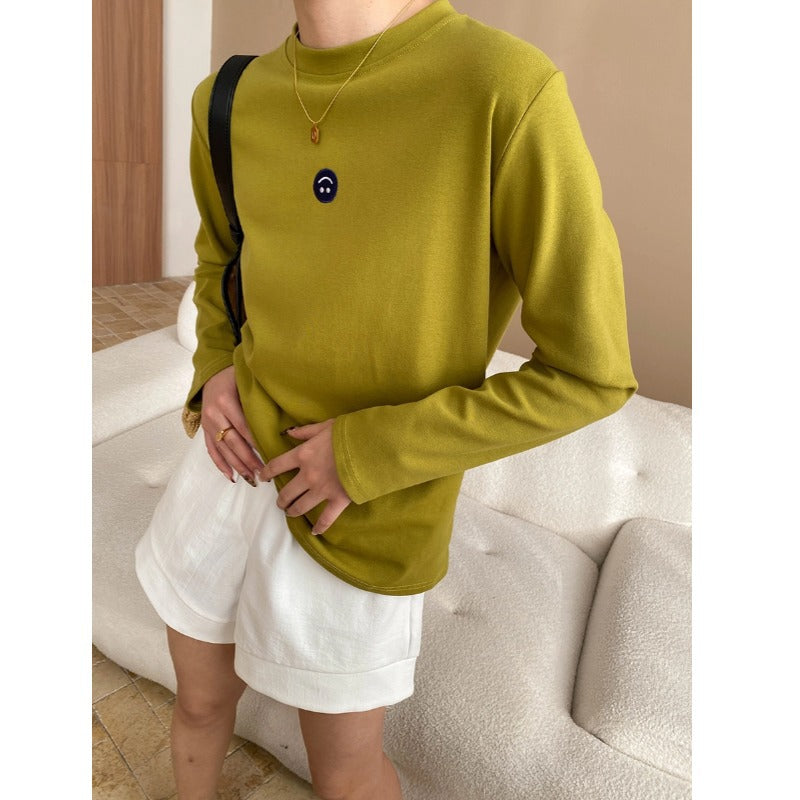 Damen Langarmshirt mit minimalistischer Grafik Drune