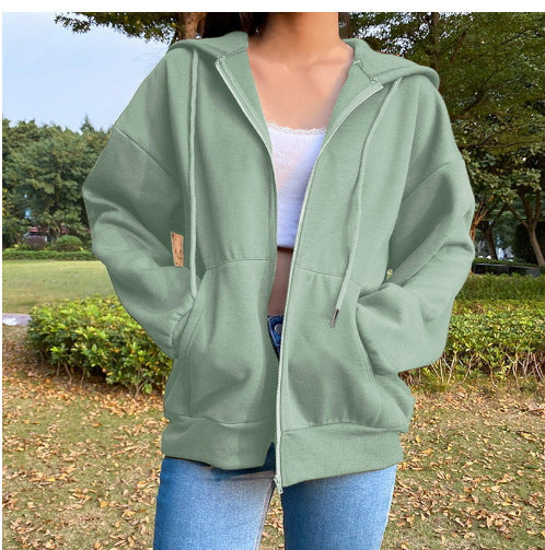 Damen bequeme Kapuzenjacke mit praktischen Taschen und lässigem Schnitt Drune