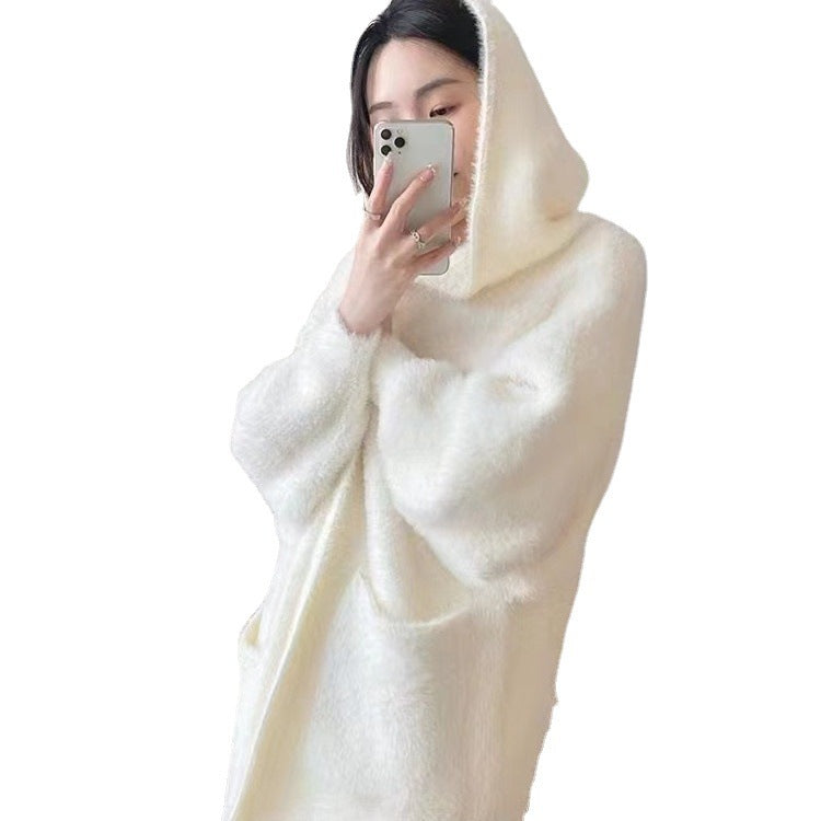 Damen Flauschige Strickjacke mit praktischen Taschen und lässigem Schnitt Drune
